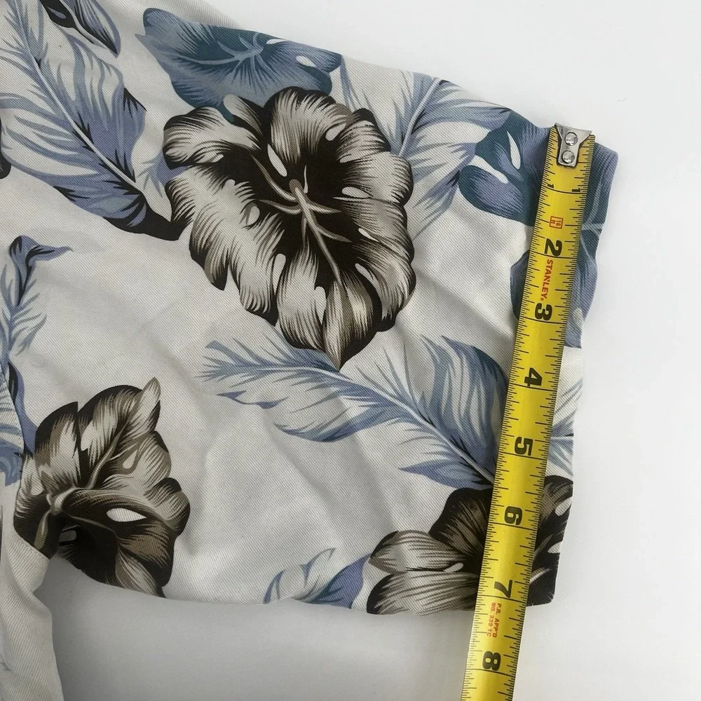 Pusser's West Indies Shirt Men XXL 100% Silk‎ Hawaiian Floral Short Sleeves - Picture 7 of 14